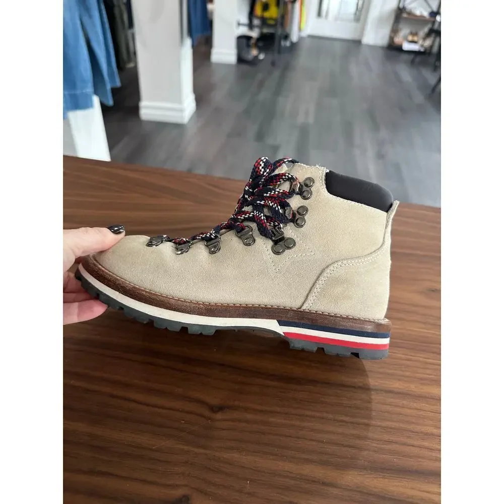 Moncler Blanche Shearling Lined Suede Ankle Boots Size 35(5)